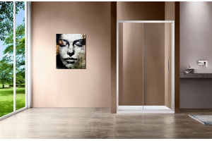 Душевая дверь в нишу Vincea Garda VDS-1G115CL 115 см, профиль хром, стекло прозрачное - 2