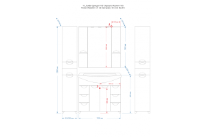 Орхидея- 105 Тумба 2 ящ. голубая эмаль - 2