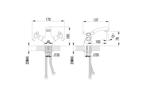 Смеситель для раковины Lemark Contour хром (LM7406C) - 2