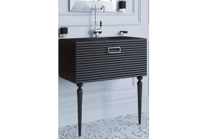 Тумба под раковину Armadi Art Vallessi Avangarde Linea 80 черный - хром