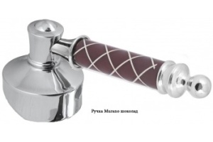 Смеситель для раковины Boheme Vogue хром с коричневой ручкой - 2