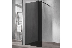 Душевая перегородка Vincea Walk-In 80х200 черный матовый стекло тонированное