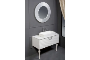 Тумба под раковину Armadi Art Vallessi Avangarde Linea 100 белый - хром - 2