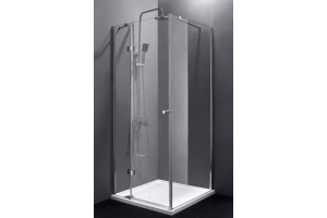 Душевой уголок Cezares Verona 100х100 хром стекло рифленое - 3