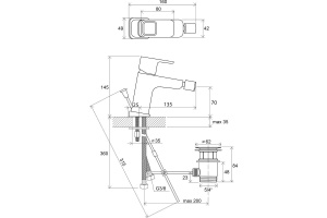 Смеситель для биде Ravak 10° хром (X070067) - 3
