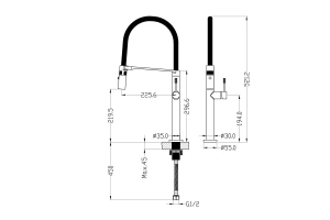 Смеситель для кухни Boheme Uno черный матовый - 2