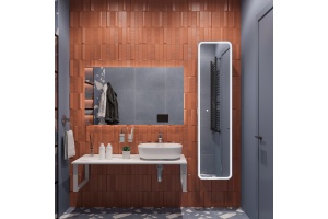 Столешница с раковиной DIWO Элиста 120 белый мрамор, с раковиной Moduo 50 Square - 2