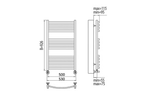 Водяной полотенцесушитель Terminus Палермо П13 500х926 Хром - 3