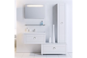 Тумба с раковиной Aqwella 5 stars Инфинити 80 белая - 2