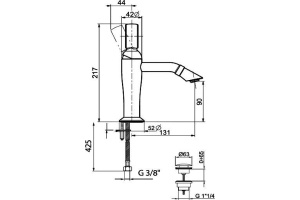 Смеситель Webert Opera OA830102015 хром, для раковины - 3