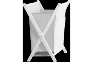 Корзина для белья Wasserkraft Nau светлое дерево - белый