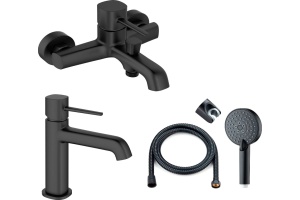 Душевой комплект Orange Karl черный M05-311b