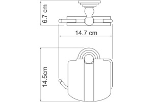 Держатель туалетной бумаги Wasserkraft Ammer K-7025 - 3