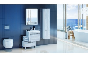 Комплект мебели Aquaton Капри 60 белый-светлое дерево