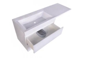 Тумба под раковину Style Line Даллас 140 Люкс Plus, белый (СС-00002337) - 2