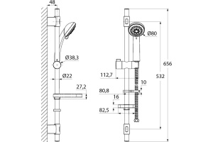 Душевой гарнитур Iddis  (TSH1501) - 2