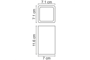 Стакан для зубных щеток Wasserkraft Oder белый матовый - 3