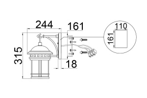 Уличный настенный светильник Maytoni Salamanca O031WL-01BR - 2