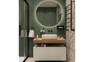 Столешница STWORKI Ольборг 100 дуб французский, без отверстий,  2 тумбы 50, с раковиной STWORKI Soul 1 белой - 2