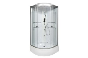 Душевая кабина Deto L 90х90 с гидромассажем, хром (L590GM)