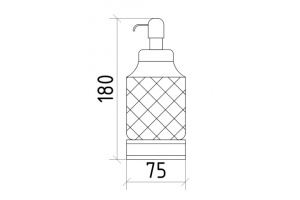 Дозатор для жидкого мыла настольный Boheme Royal Cristal бронза - 2