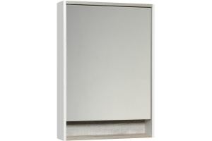 Зеркало-шкаф Aquaton Капри 60 с подсветкой белый-светлое дерево