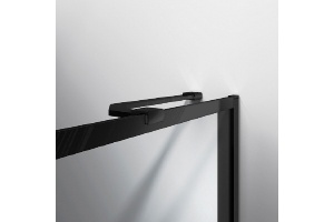 Шторка на ванну Vincea 70х140 профиль черный стекло прозрачное - 2