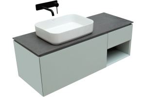 1.21006.PWM INFINITY Тумба 120 L 1+1, рapyrus white matt (274256) - 3