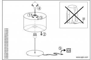 Настольная лампа декоративная Eglo ПРОМО Viserbella 97646 - 2