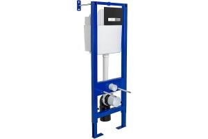 Инсталляция для унитазов Berges Atom с черной глянцевой кнопкой смыва