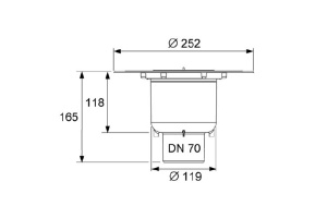 Сифон вертикальный DN70 - 2