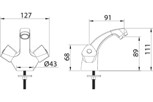 Смеситель для раковины Milardo Tring TRISB01M01 - 3