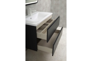 BIANCHI База под раковину подвесная с двумя выкатными ящиками, Серый матовый AM-Bianchi-750-2C-SO-GM - 3