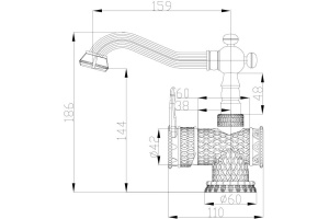 Смеситель Zorg Antic A 413U-BR для раковины - 2