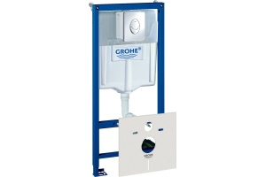 Комплект Система инсталляции для унитазов Grohe Rapid SL 38750001 4 в 1 с кнопкой смыва + Унитаз подвесной Villeroy & Boch O.Novo 5660 H101 alpin - 2