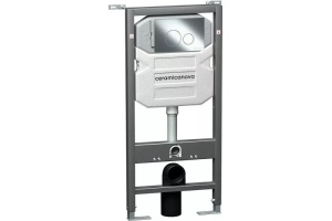 Комплект подвесного унитаза с инсталляцией Ceramica Nova Play с кнопкой Round хром - 2