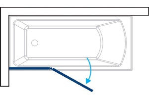 Шторка на ванну Koller Pool Waterfall Line QP95 L Chrome Clear - 3