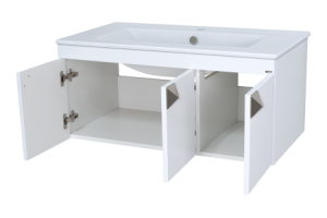 Тумба с раковиной Misty Сахара 90 белая глянцевая - 2