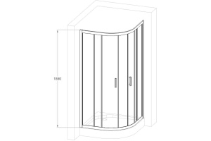 Душевой уголок Royal Bath HKD 90х90 профиль белый стекло прозрачное - 3