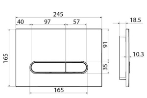 Клавиша смыва IDDIS Unifix универсальная матовый хром 070 (UNI70M0i77) - 3