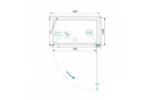 Душевой уголок RGW Hotel HO-045B 60х100 профиль черный стекло прозрачное - 3