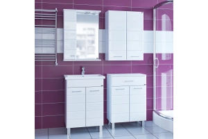 Тумба с раковиной напольная Санта Омега 60 белый - 3