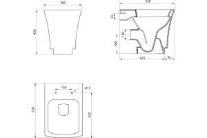 Унитаз приставной BelBagno Regina - 2