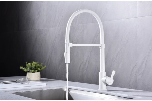 Смеситель для кухни Paulmark Halt белый матовый - 3