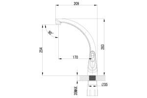 Смеситель для кухонной мойки Lemark Luna хром (LM4155C) - 2