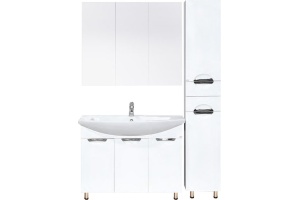 Тумба для комплекта Misty Лаванда 105 белая эмаль, прямая - 3