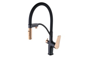 Смеситель Lemark Bronx LM3761BLR для кухни, с гибким изливом, с подключ. к фильтру питьевой воды, че