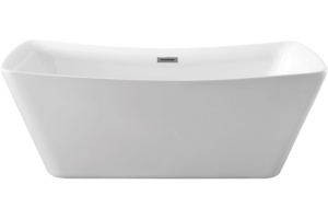 Акриловая ванна Aquatek Верса 178x80 белый с ножками и сливом-переливом (AQ-4880)