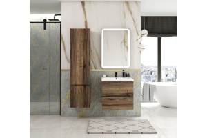 TECHNO Шкаф подвесной, фасады асимметричные, Дуб бомонд Лофт 400x300x1600, AM-Techno-1600-AC-SO-LW646-L - 2