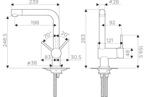 Смеситель Omoikiri Tanigawa BN 4994242 для кухонной мойки - 3